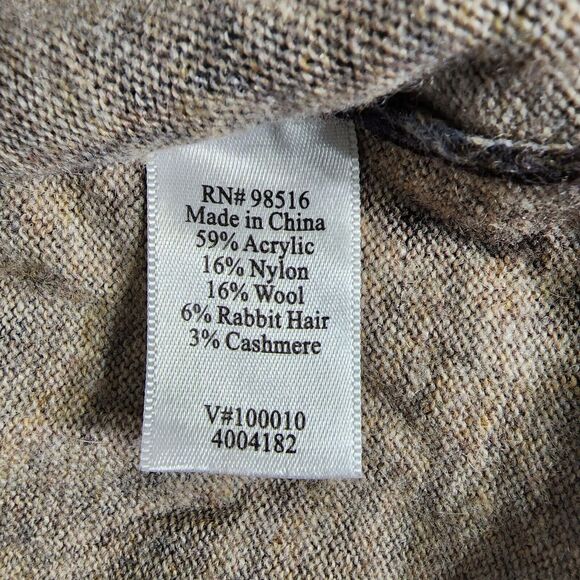 Coldwater Creek Women Cardigan Sweater Medium Button Printed Cashmere Wool Blend - Picture 7 of 8